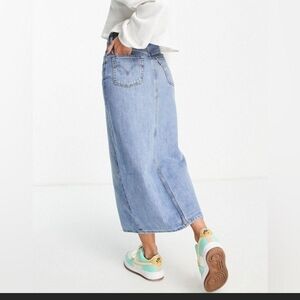 Levi's Light Blue Denim Maxi Skirt